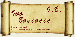 Ivo Bosiočić vizit kartica